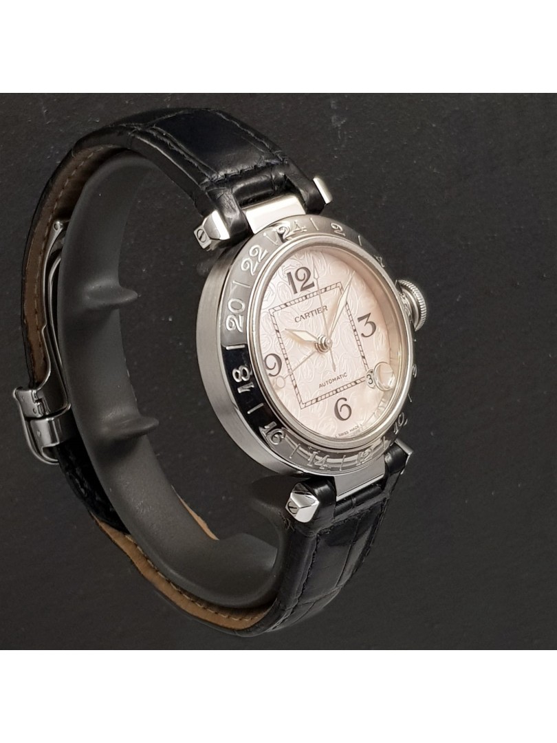 Cartier Pasha Gmt Mother of Pearl used ref.2377 sueOra.it!