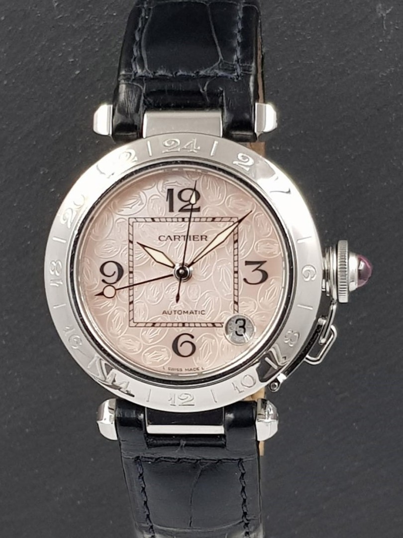 Cartier Pasha Gmt Mother of Pearl used ref.2377 sueOra.it!