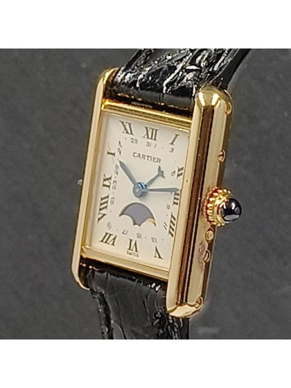 Cartier Tank Paris gold moon phases on eOra.it!