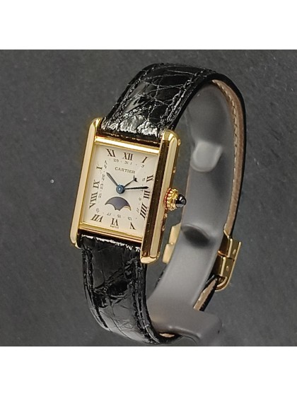 Cartier Tank Paris gold moon phases on eOra.it!