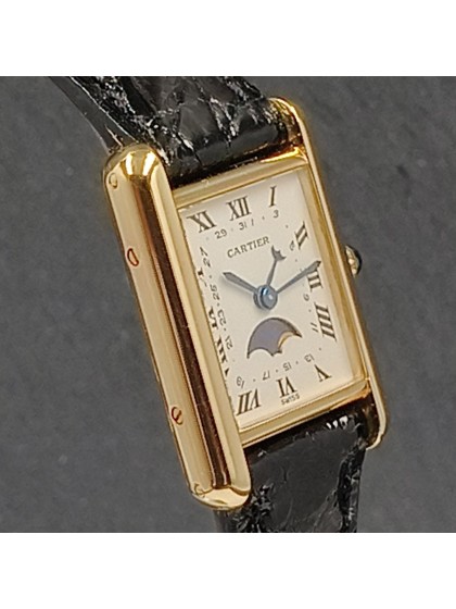 Cartier Tank Paris oro fasi luna su eOra.it!