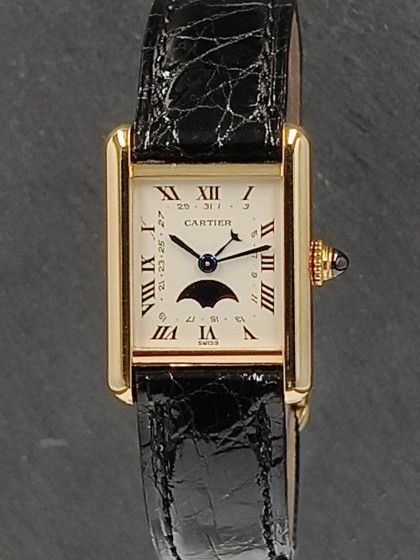 Cartier Tank Paris gold moon phases on eOra.it!