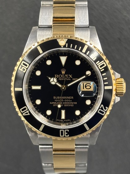 Rolex Submariner steel gold no holes RRR ref.16613LN on eOra.it!